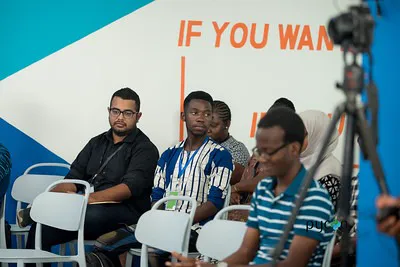 Attendees at a PyData Tanzania session